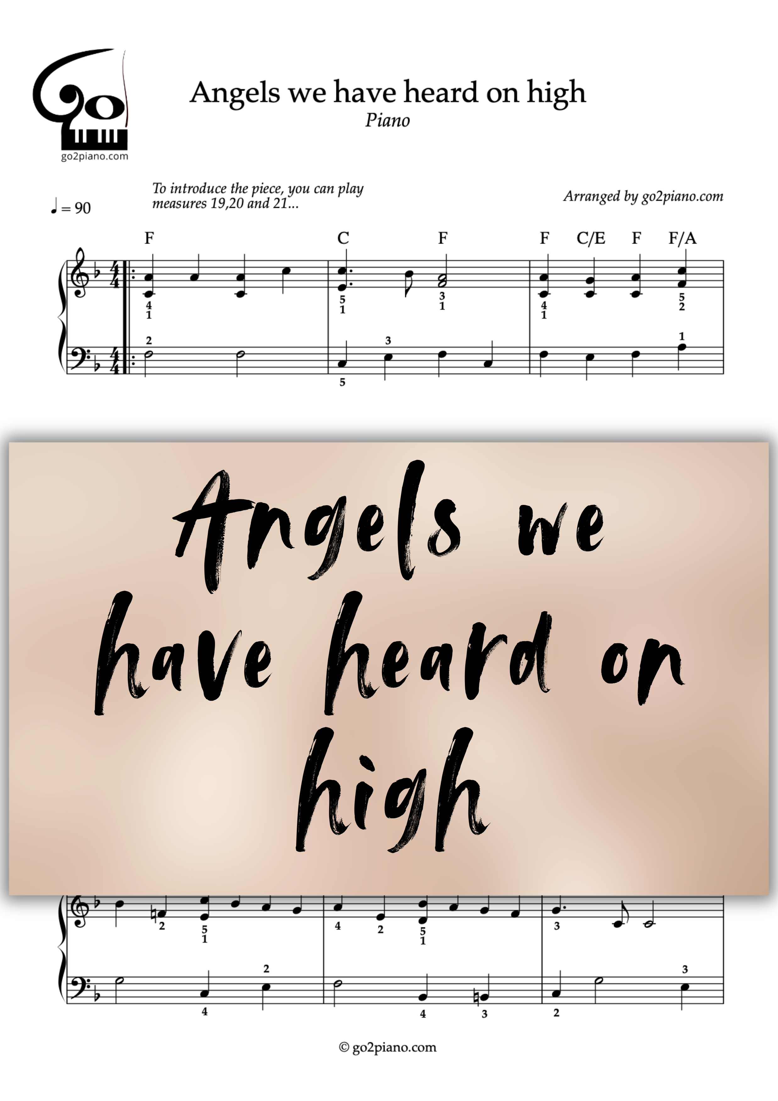 Angels We Have Heard on High Go2Piano