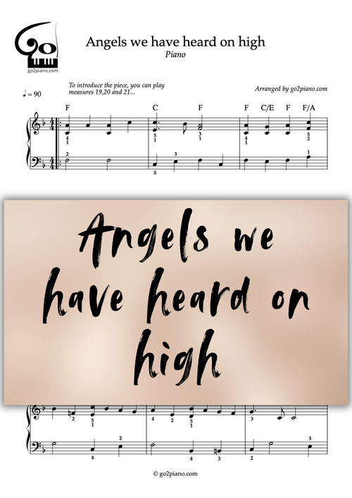 Angels We Have Heard on High Go2Piano