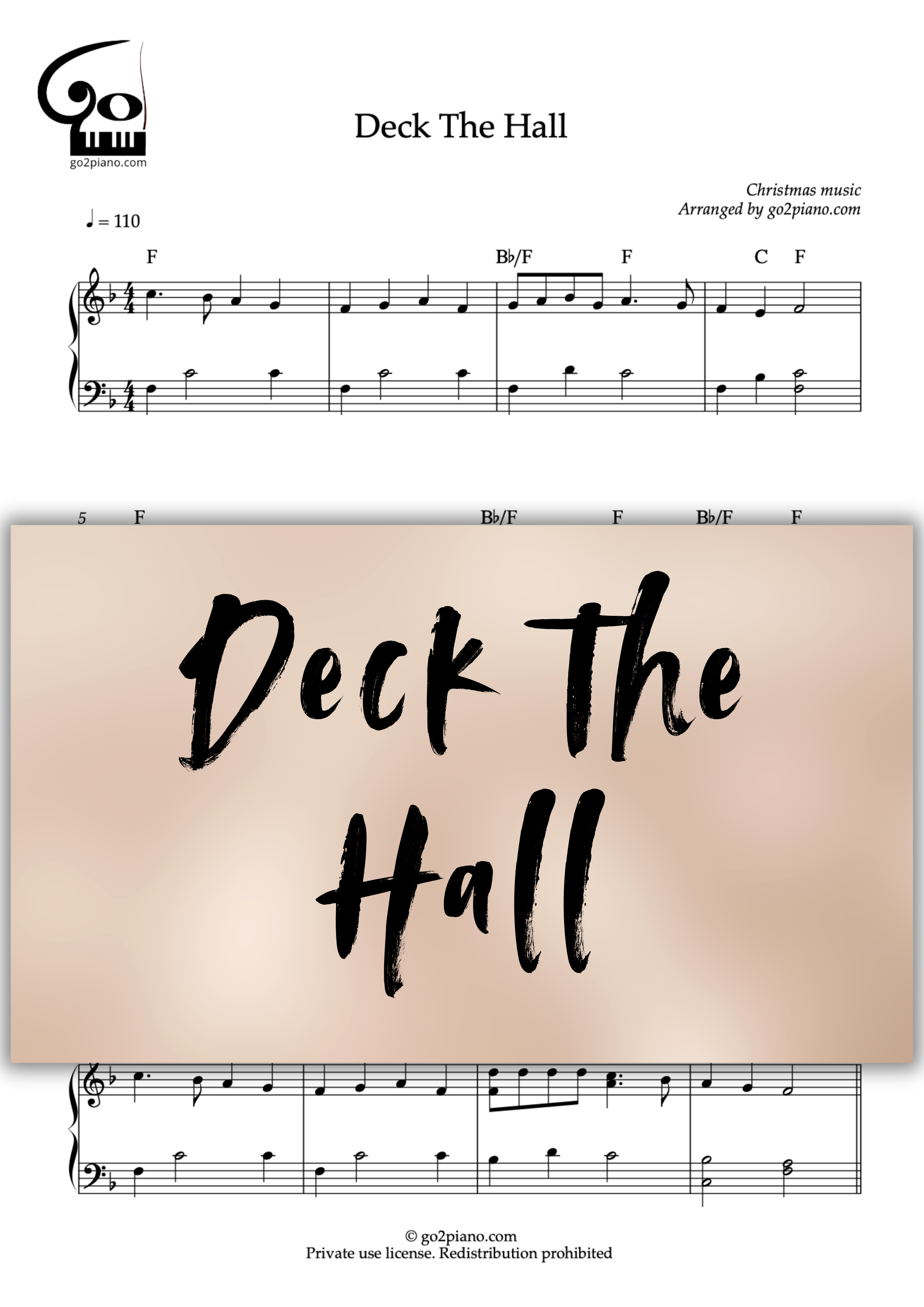 Deck the Hall Go2Piano