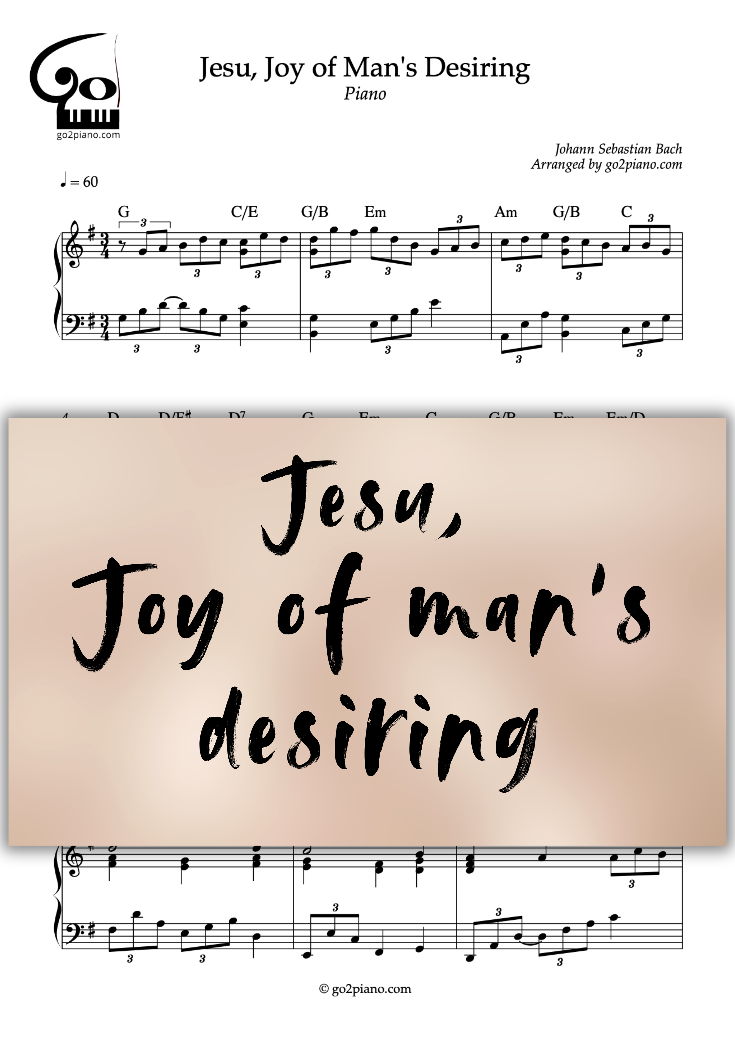 Jésus, que ma joie demeure Go2Piano
