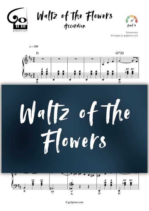 La Valse des Fleurs - Accordéon - Niveau 4 Go2Piano