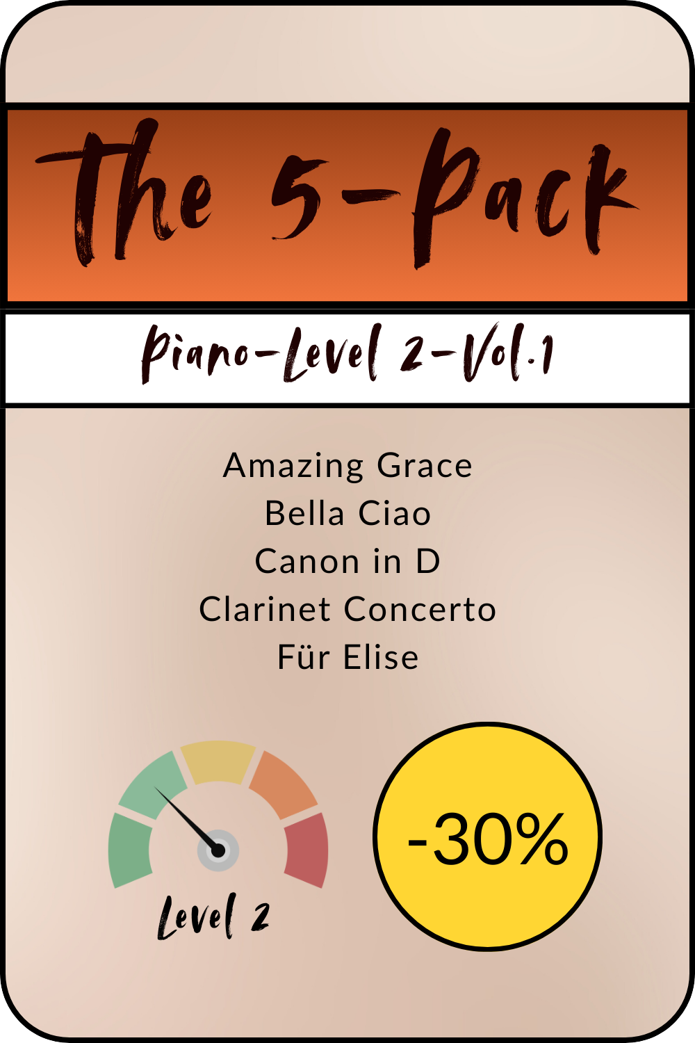 The 5-Pack - Piano - Level 2 - Volume 1