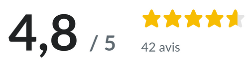 Note de 4,8 sur 5 basée sur 42 avis clients