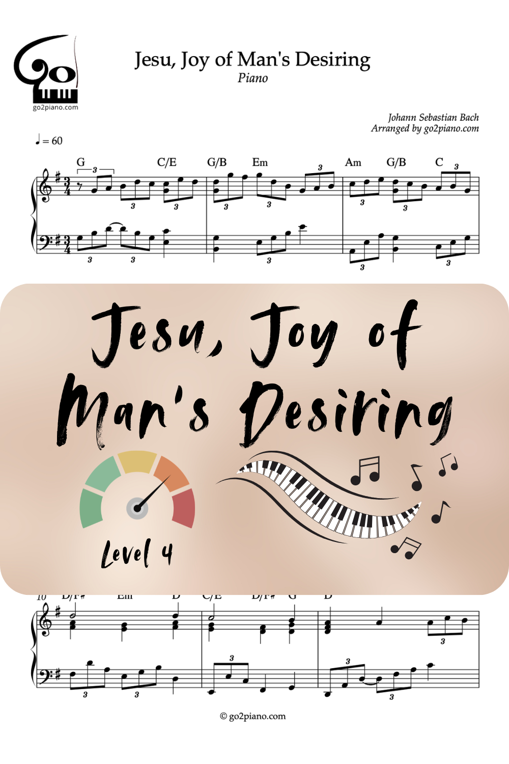 Jésus, que ma joie demeure - Piano - Niveau 4/5