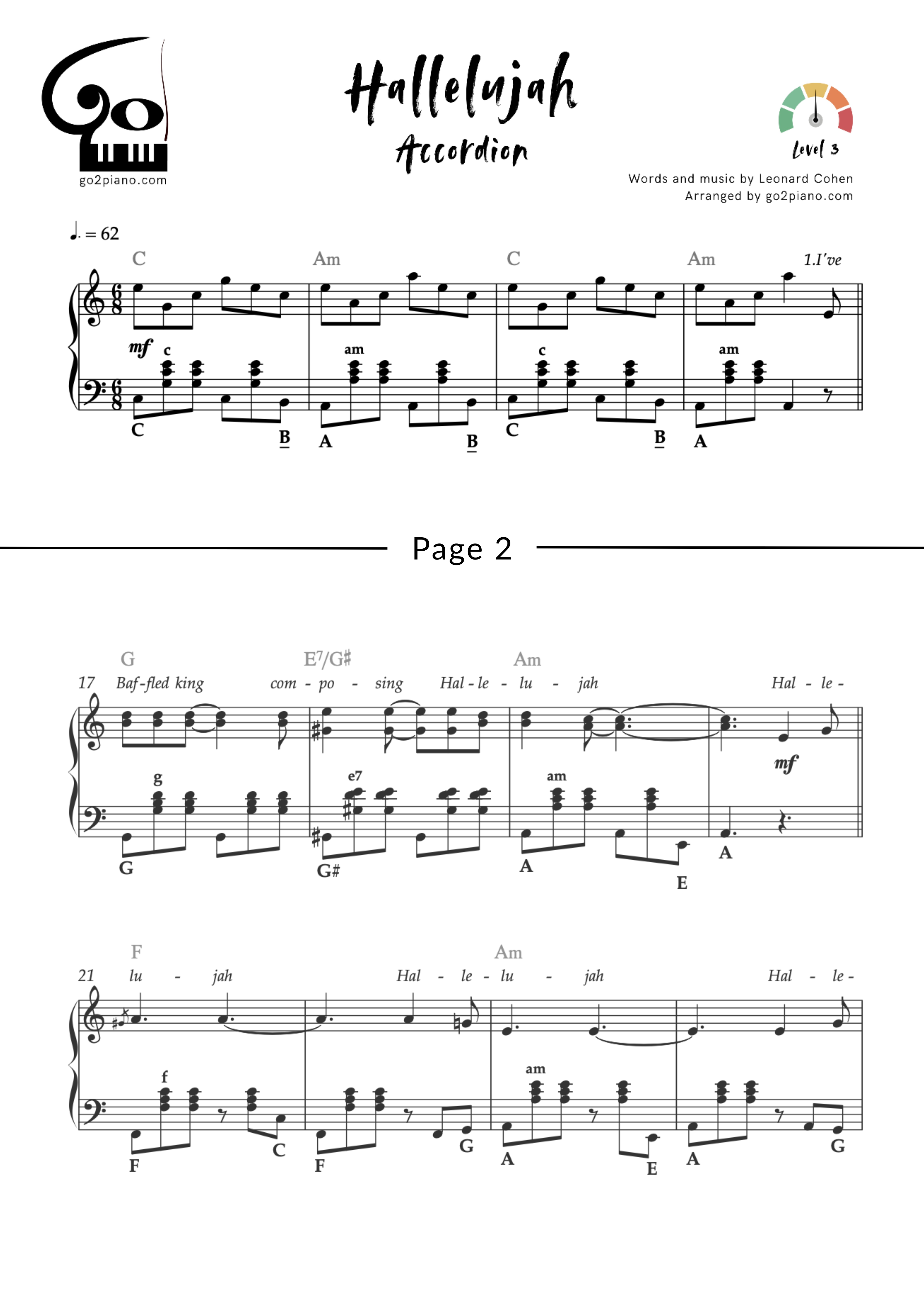 Hallelujah Go2Piano
