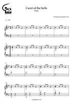 Carol of the Bells - Piano - Niveau 2/5