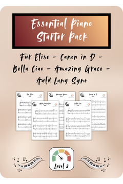 Pack - 5 Pièces Essentielles pour Piano - Niveau 2