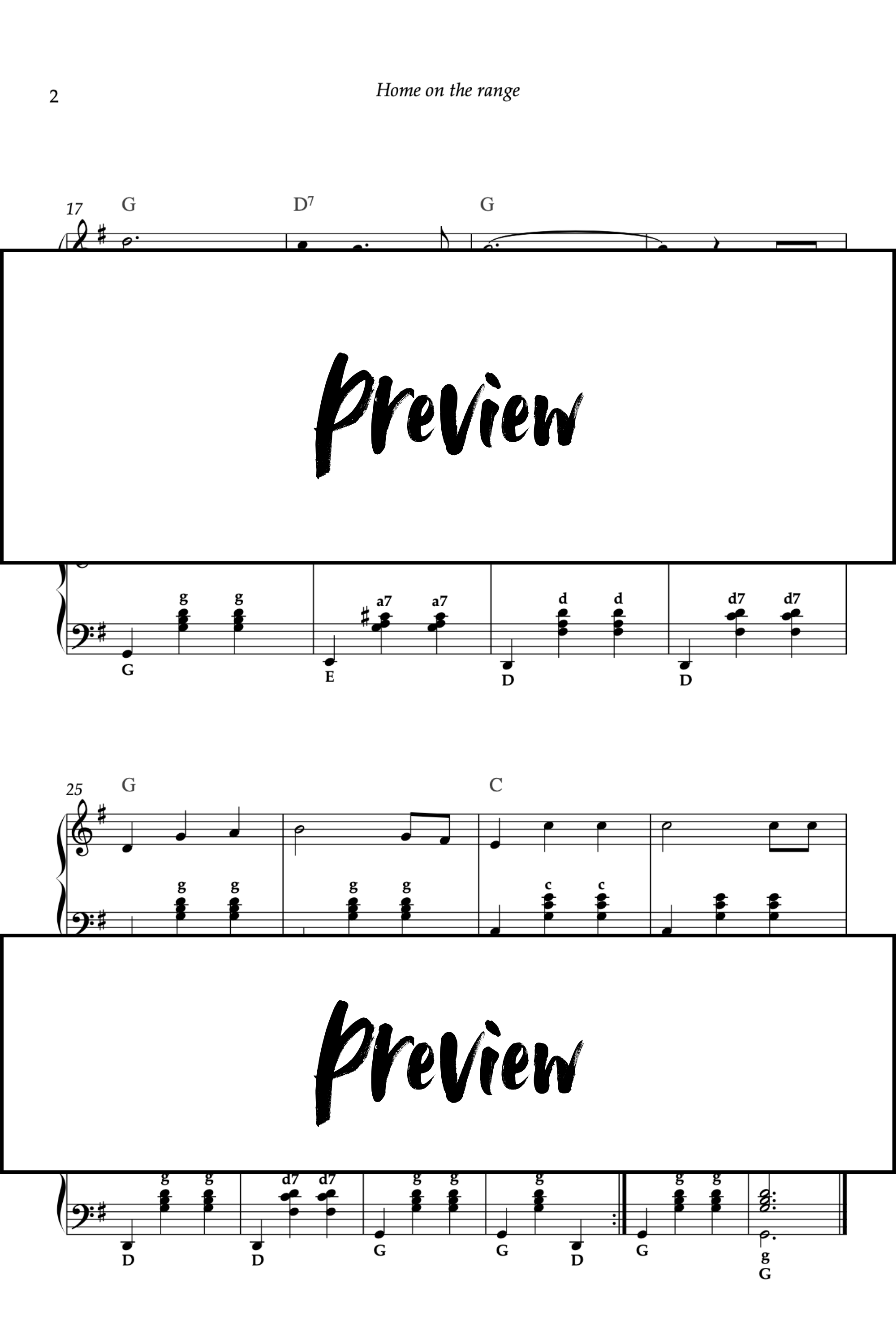 Home on the Range - Accordion - Level 2