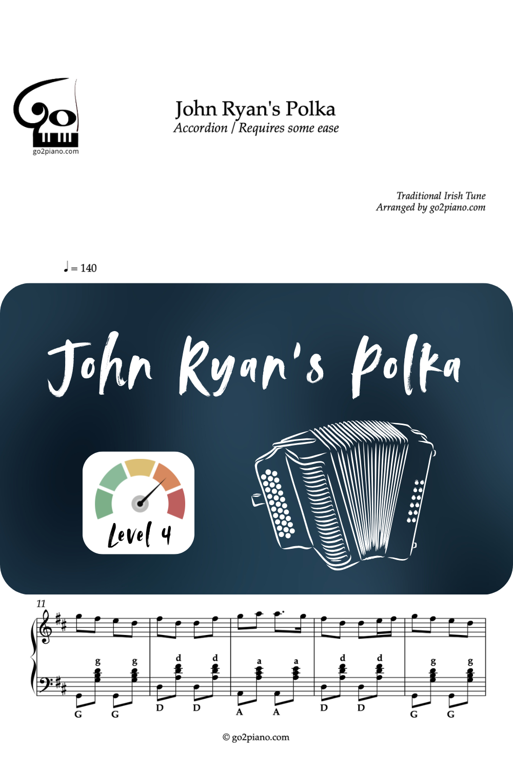 John Ryan's Polka - Accordéon - Niveau 4/5