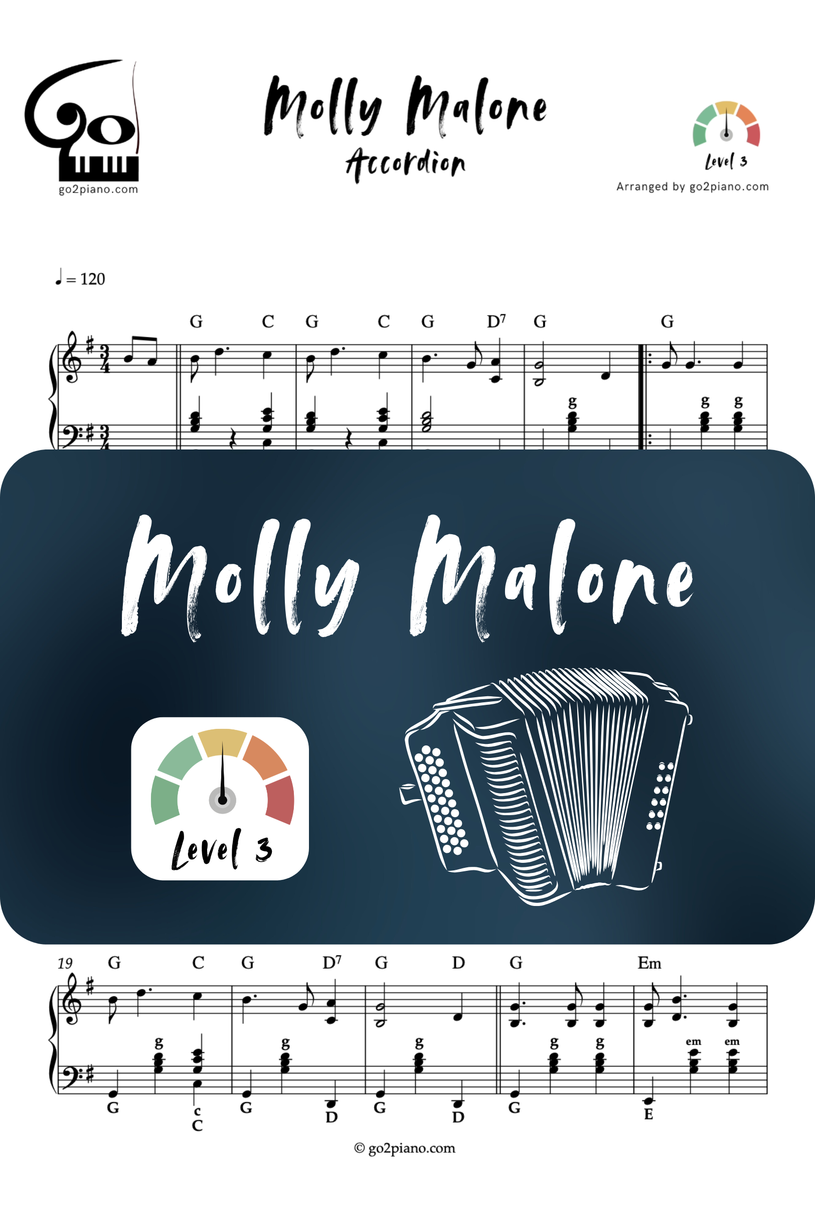 Molly Malone - Accordéon - Niveau 3