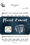 Plaisir d'amour - Accordéon - Niveau 2/5
