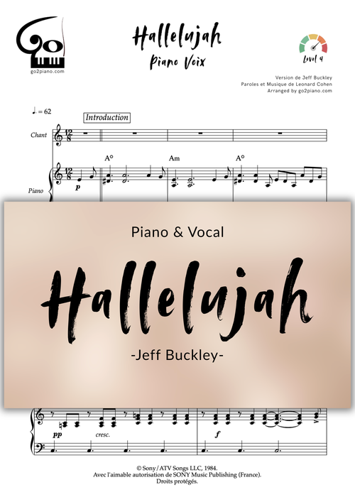 Hallelujah (Buckley, piano-voix)