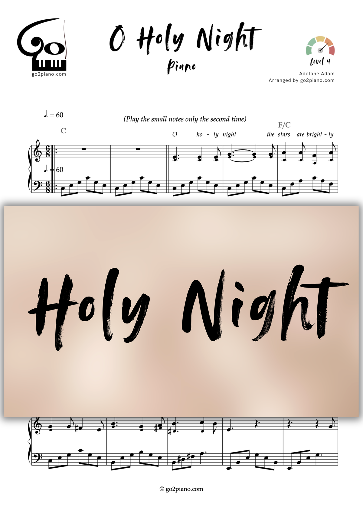 O Holy Night Go2Piano