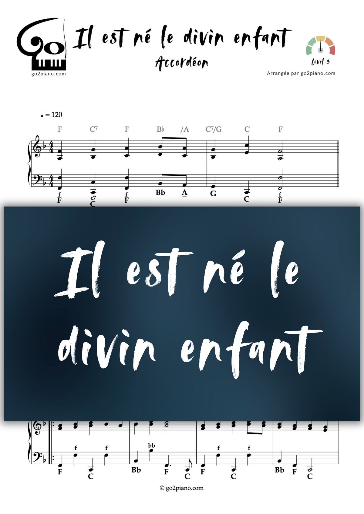 Il est né le divin enfant Go2Piano