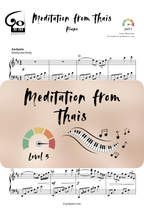 Méditation de Thaïs - Piano - Niveau 5 Go2Piano