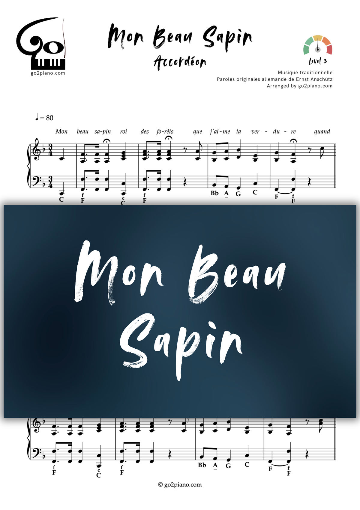 Mon beau sapin Go2Piano