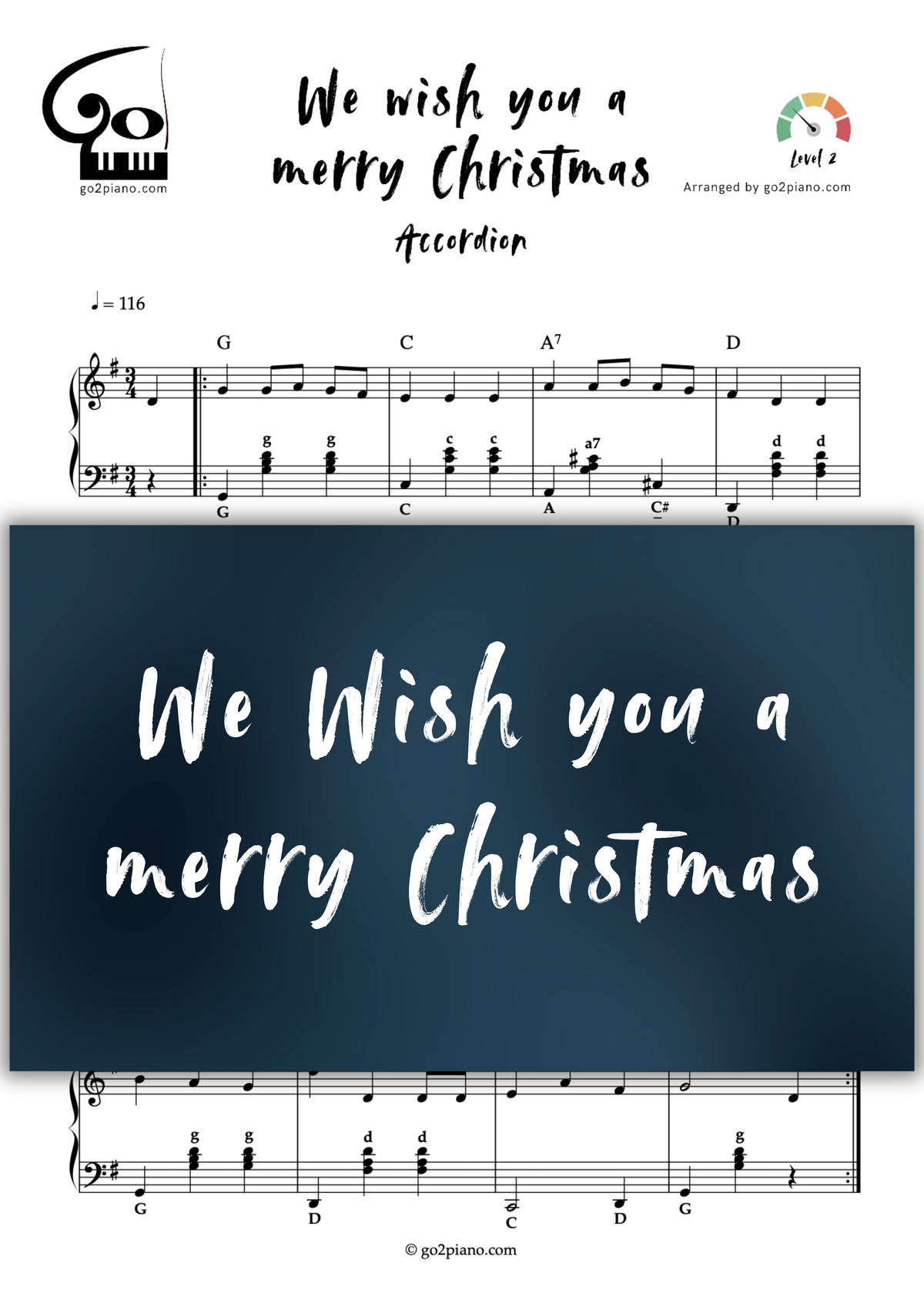 We Wish You a Merry Christmas Go2Piano
