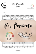 Le Chœur des Esclaves - Piano - Niveau 5/5 Go2Piano