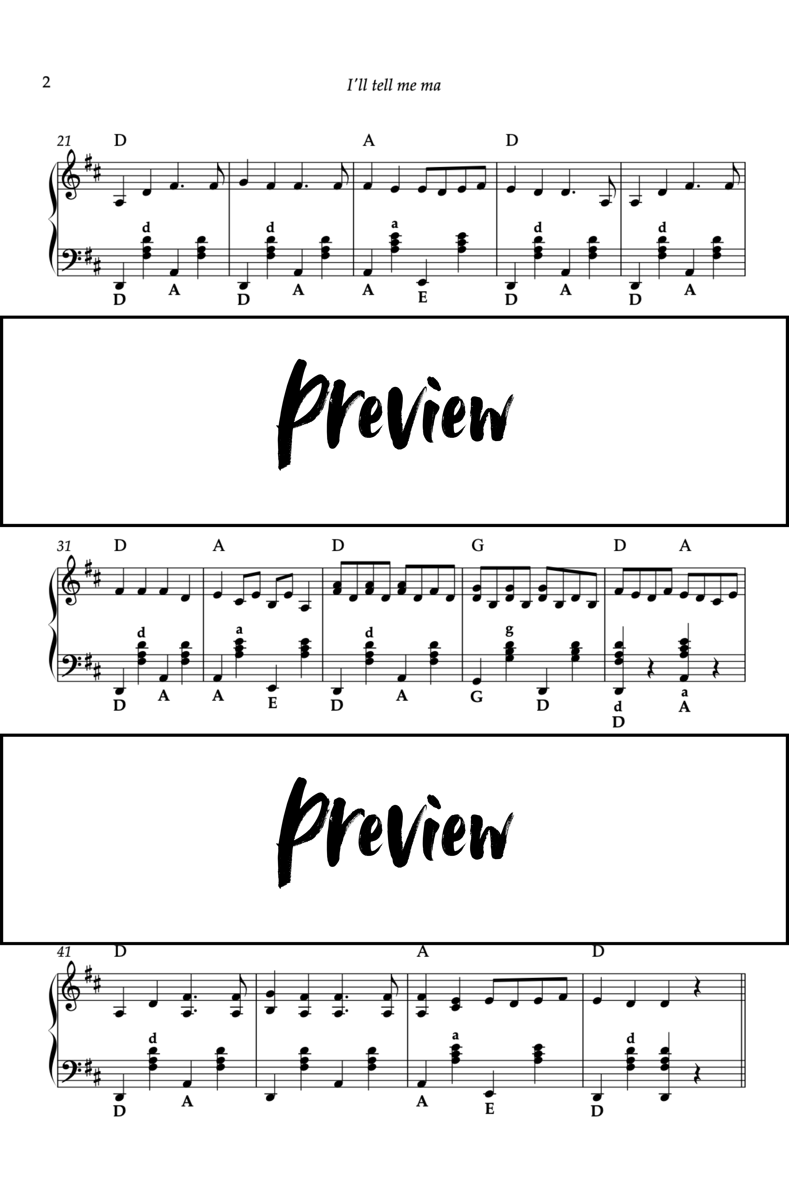 I'll Tell Me Ma - Accordéon - Niveau 4 Go2Piano