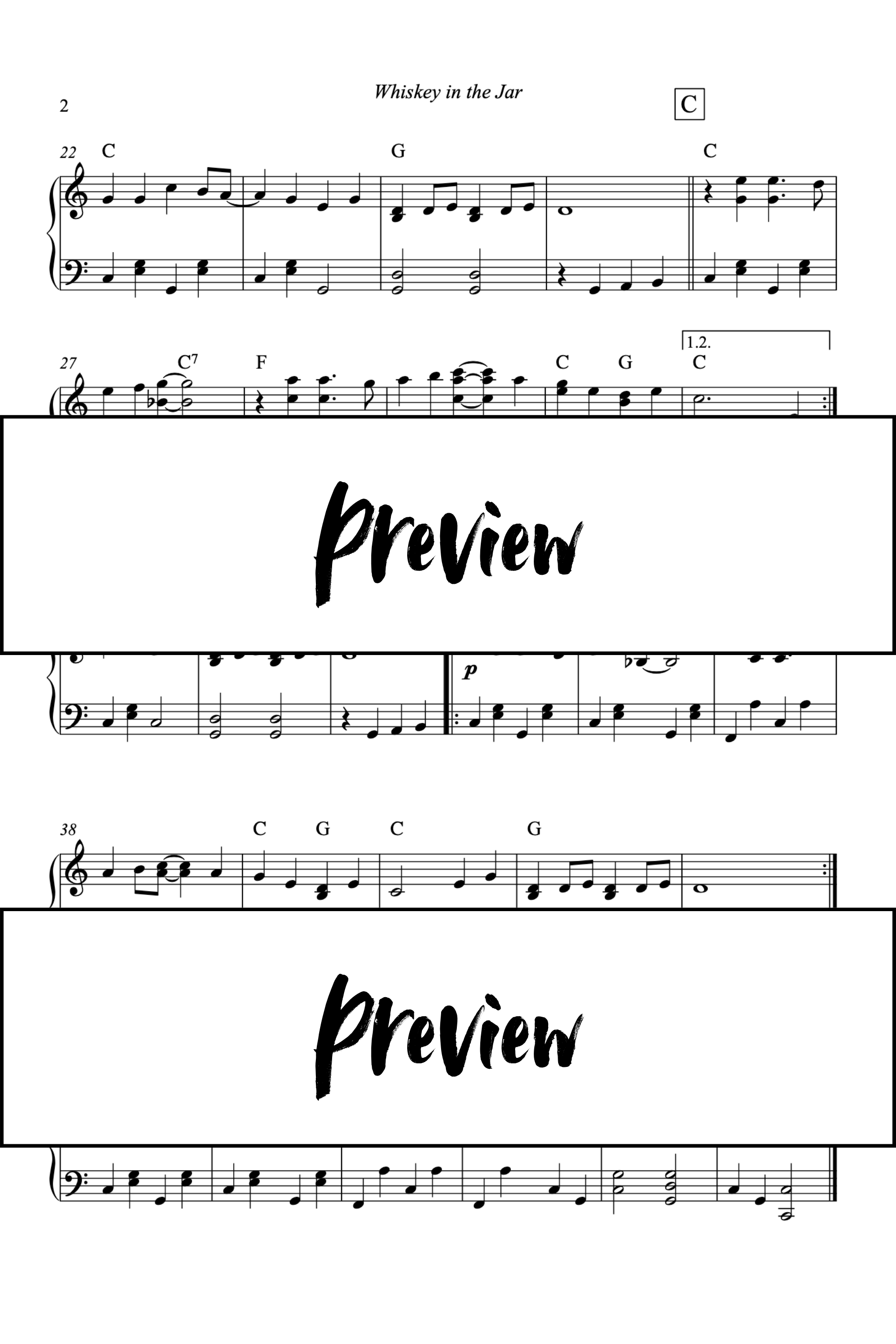 Whiskey in the Jar - Piano - Niveau 3 Go2Piano