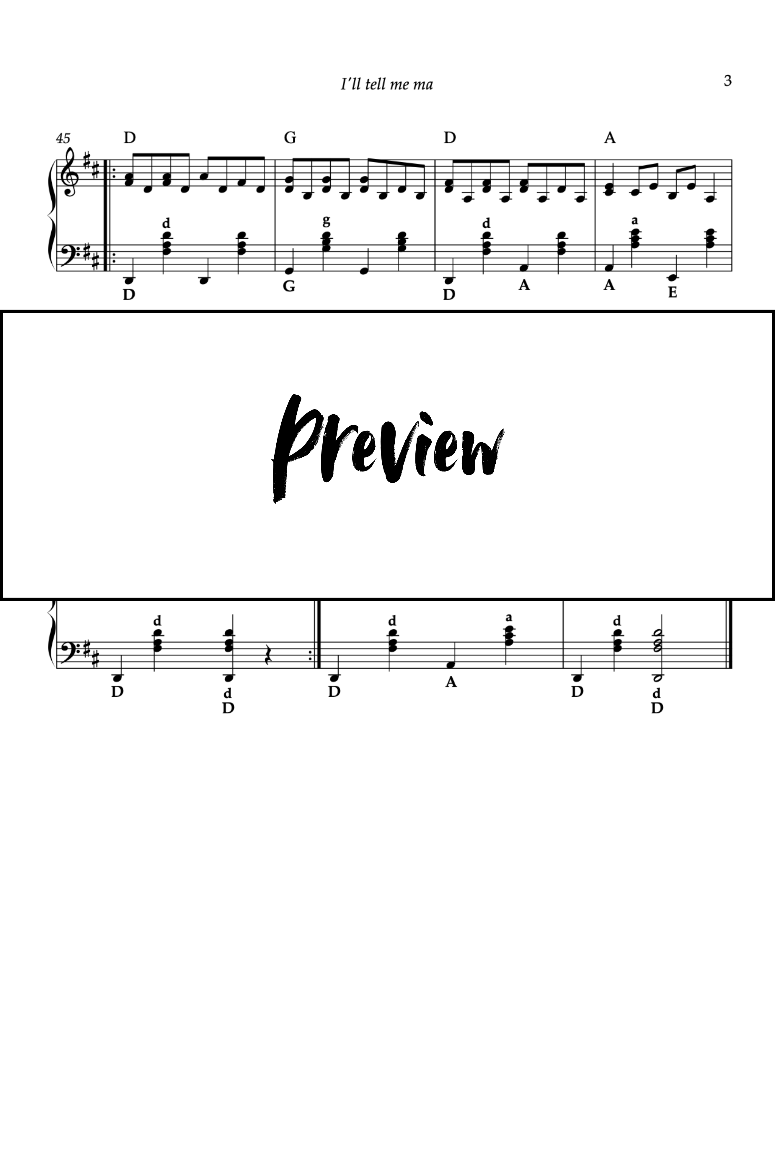 I'll Tell Me Ma - Accordéon - Niveau 4 Go2Piano