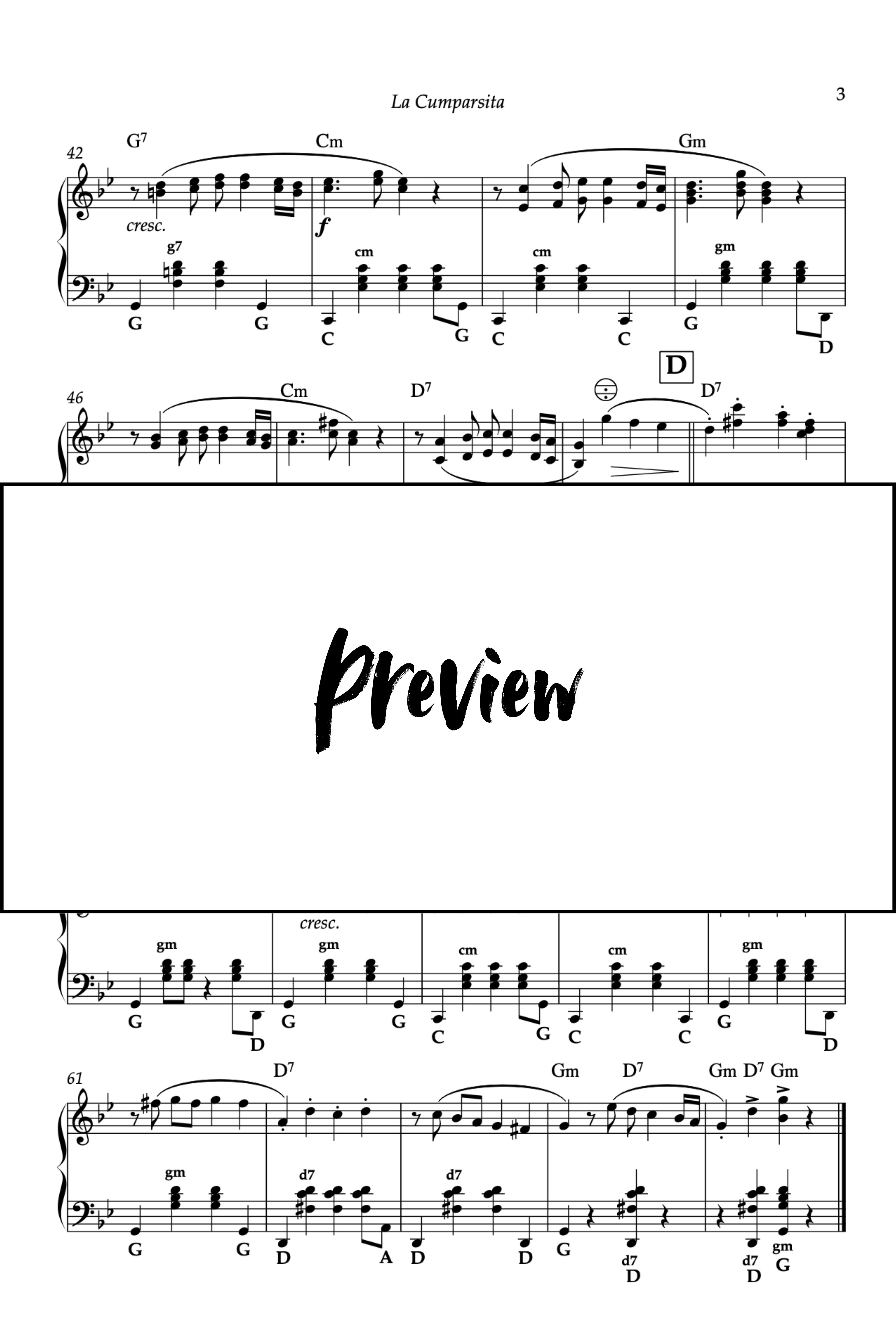 La Cumparsita - Accordéon - Niveau 3 Go2Piano