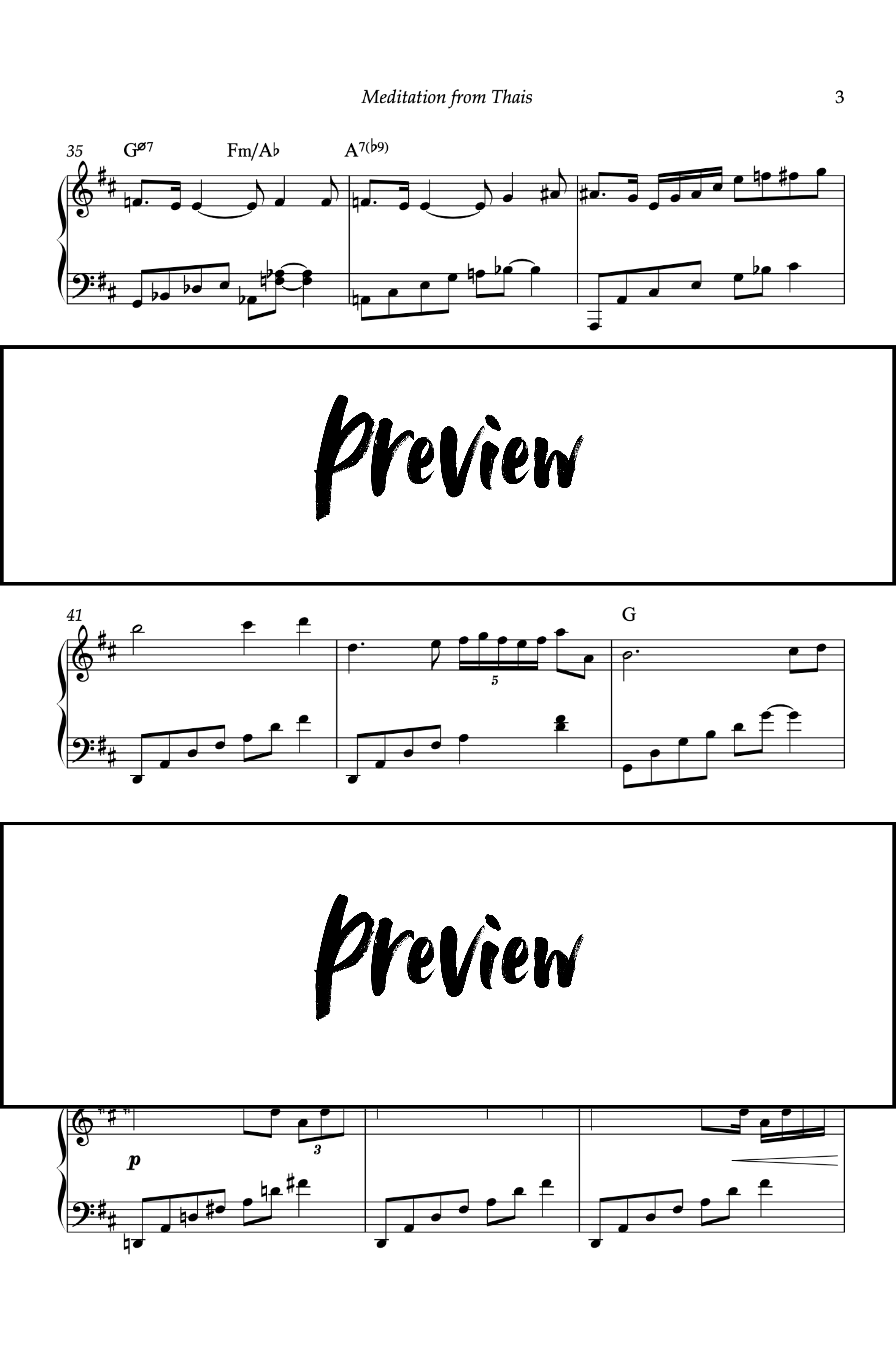 Méditation de Thaïs - Piano - Niveau 5 Go2Piano