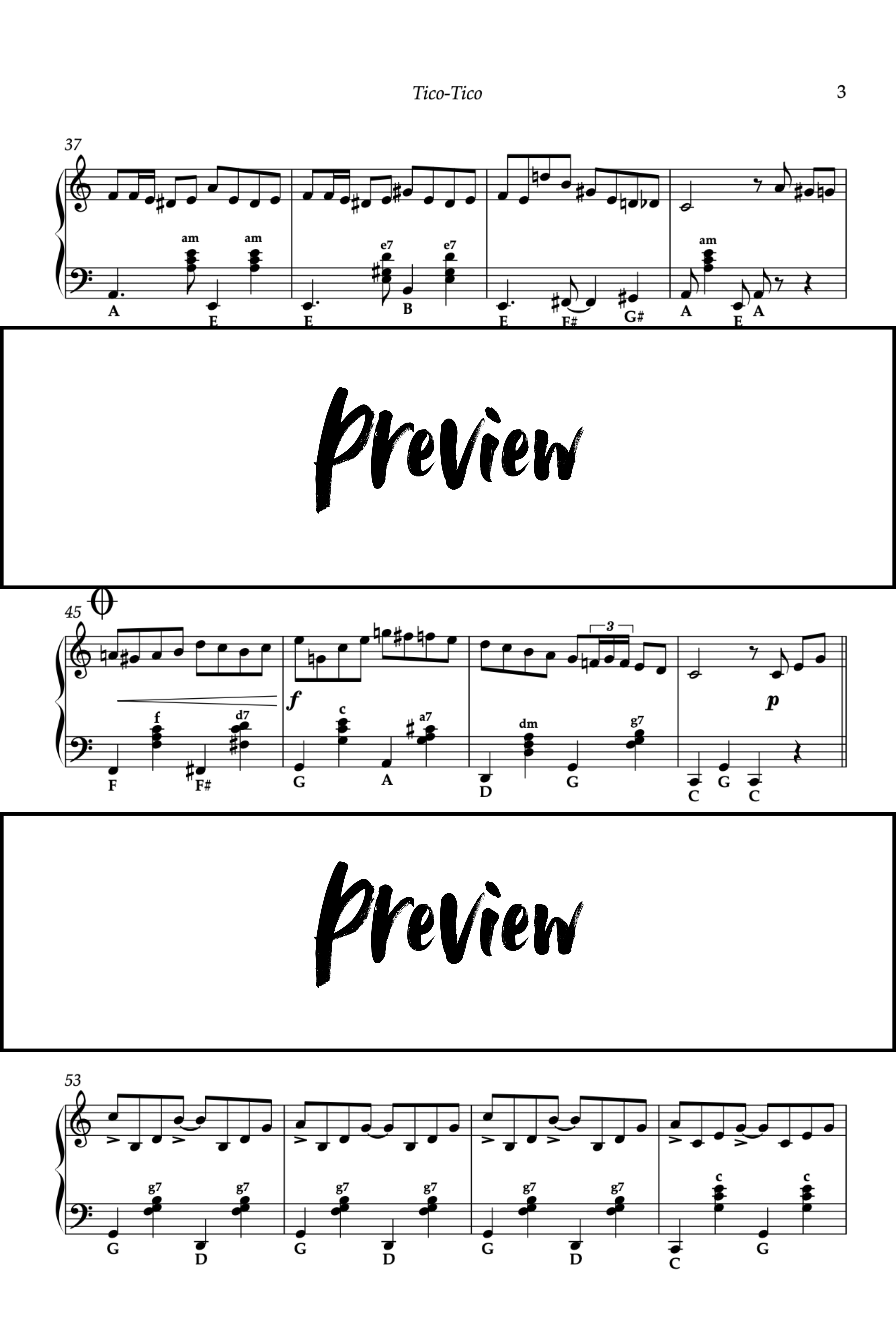 Tico Tico - Accordéon - Niveau 5 Go2Piano