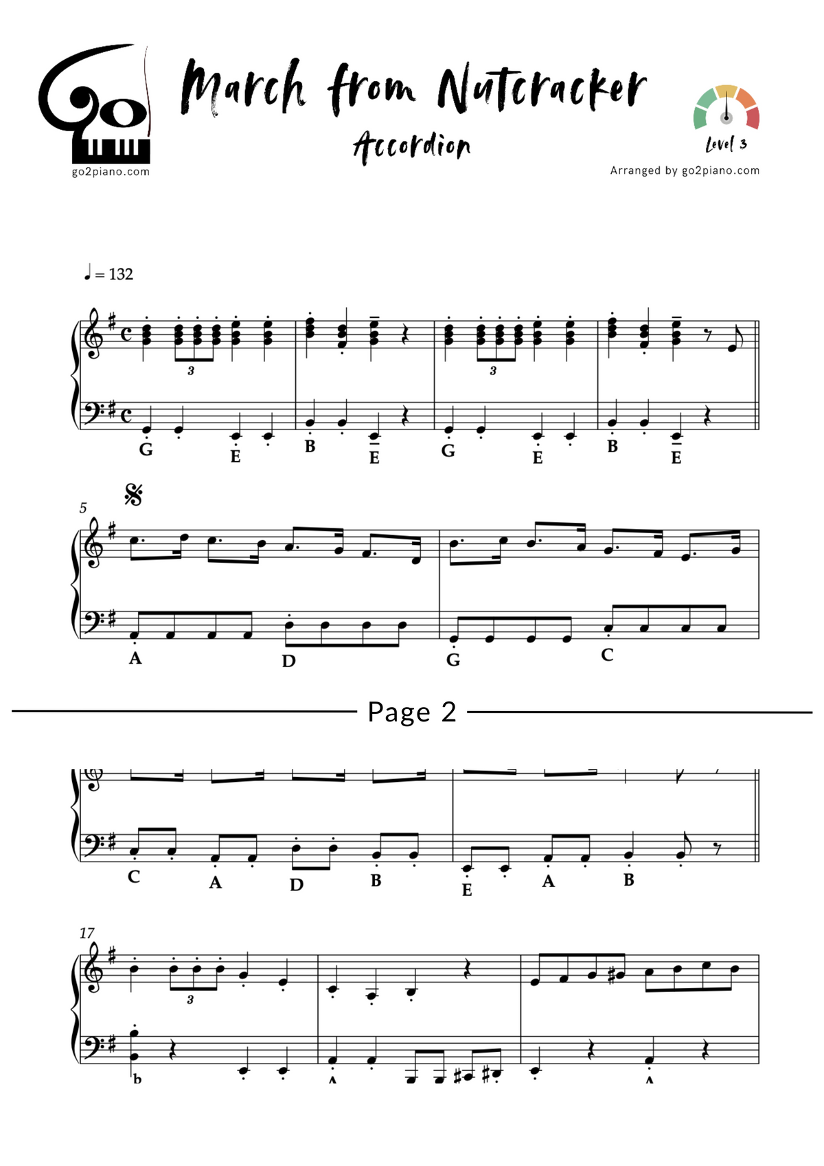 Marche de Casse-Noisette Go2Piano
