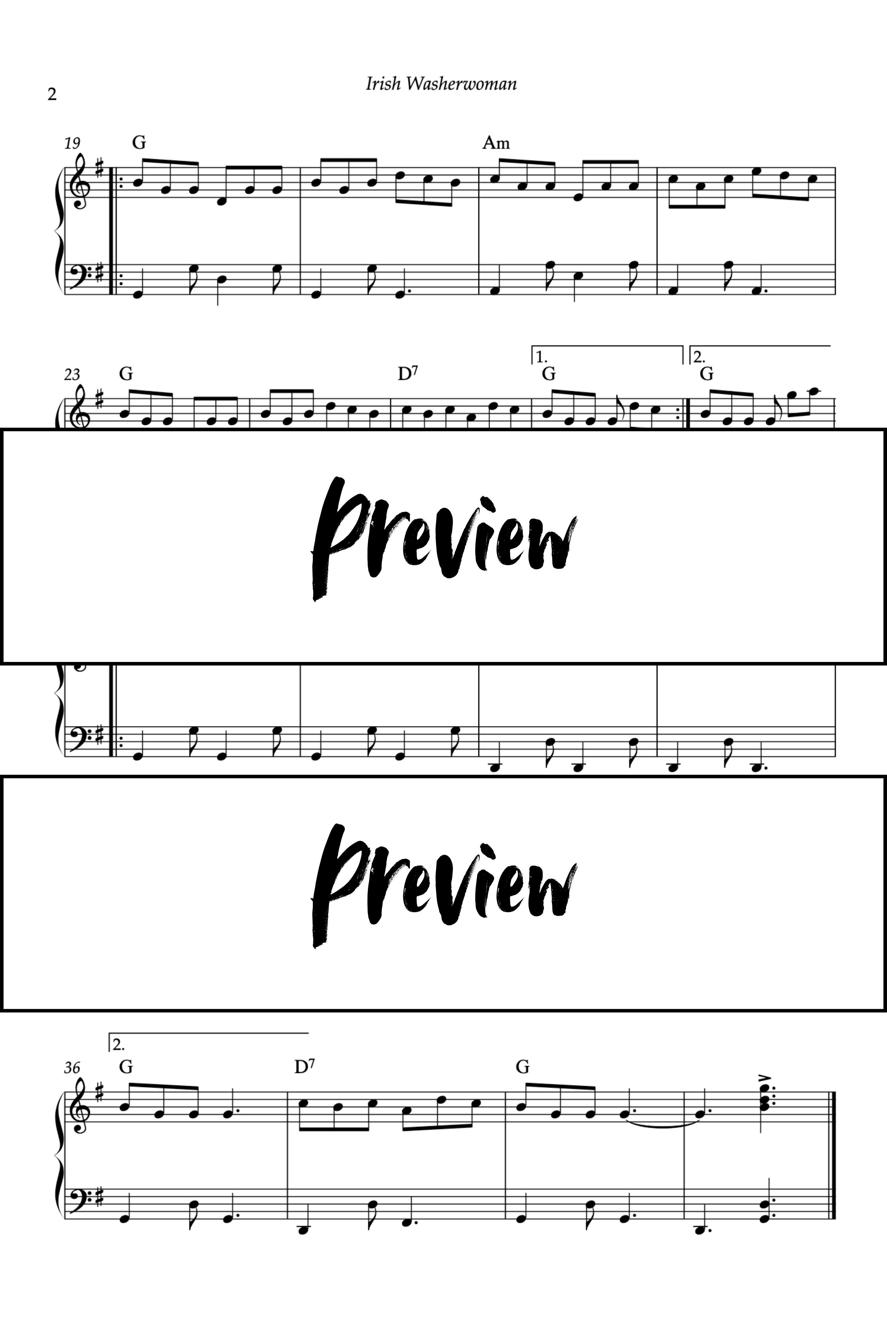 Irish Washerwoman - Piano - Niveau 4 Go2Piano