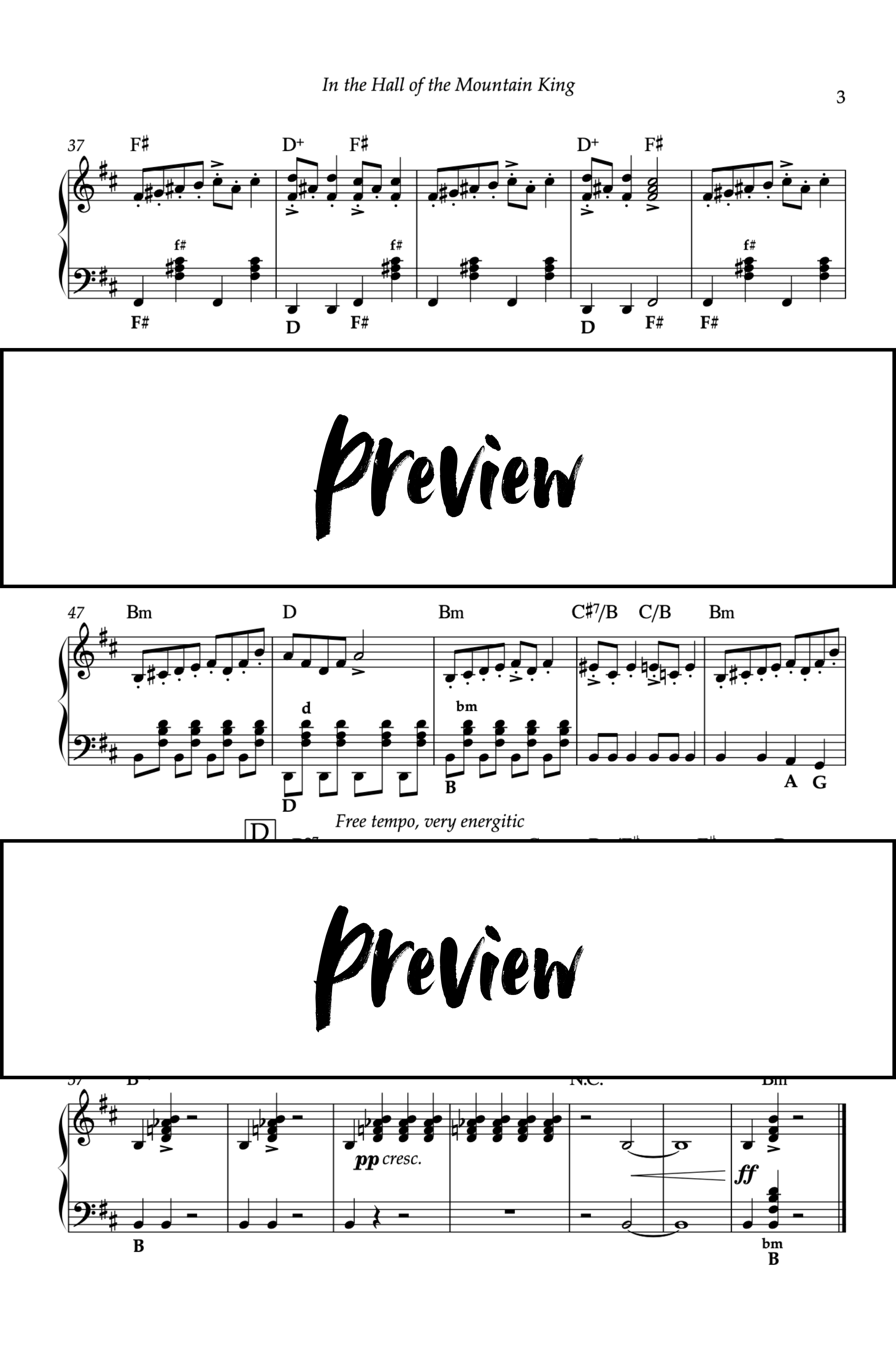 In the Hall of the Mountain King - Accordéon - Niveau 4 Go2Piano