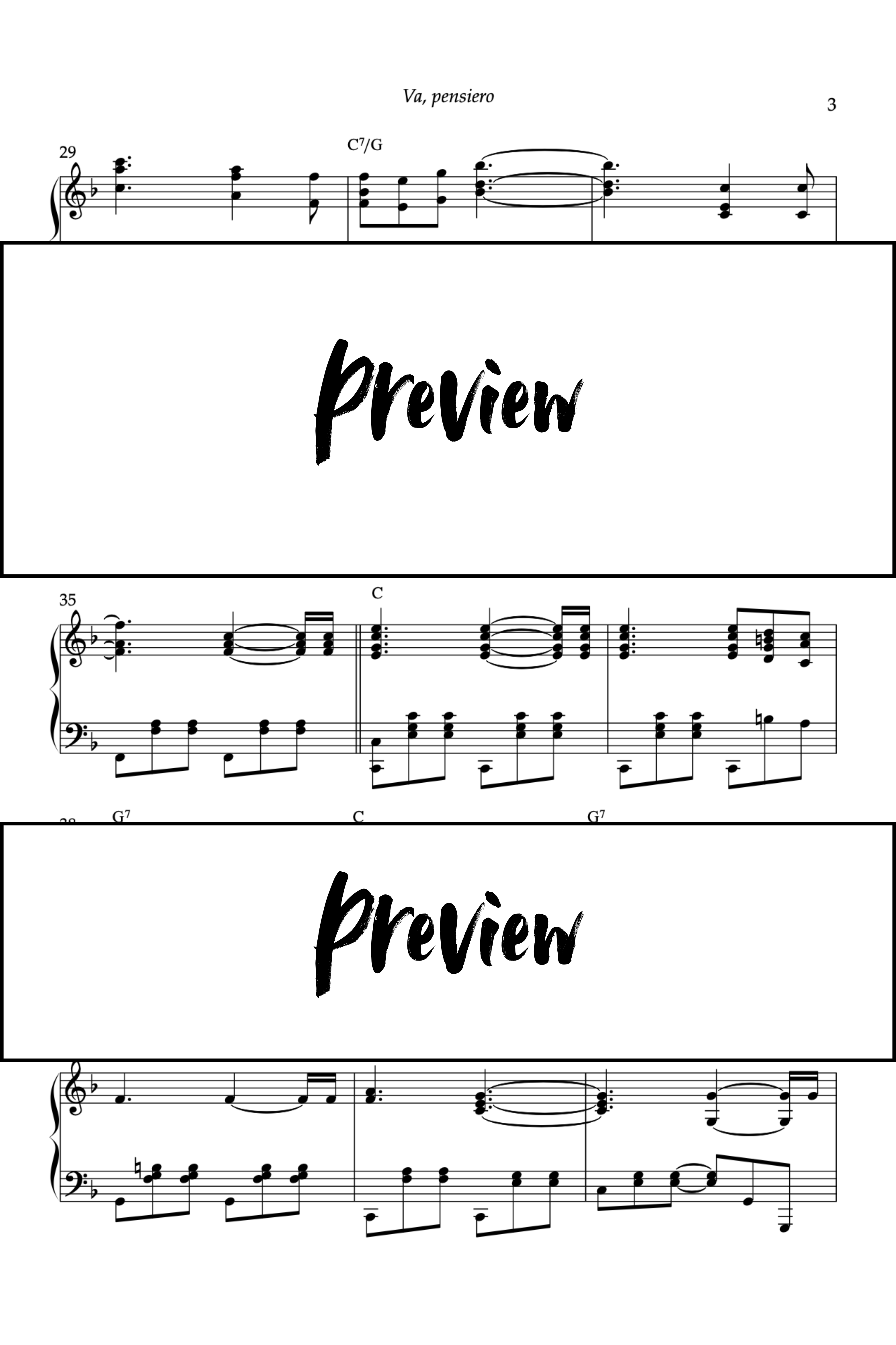 Le Chœur des Esclaves - Piano - Niveau 5/5 Go2Piano