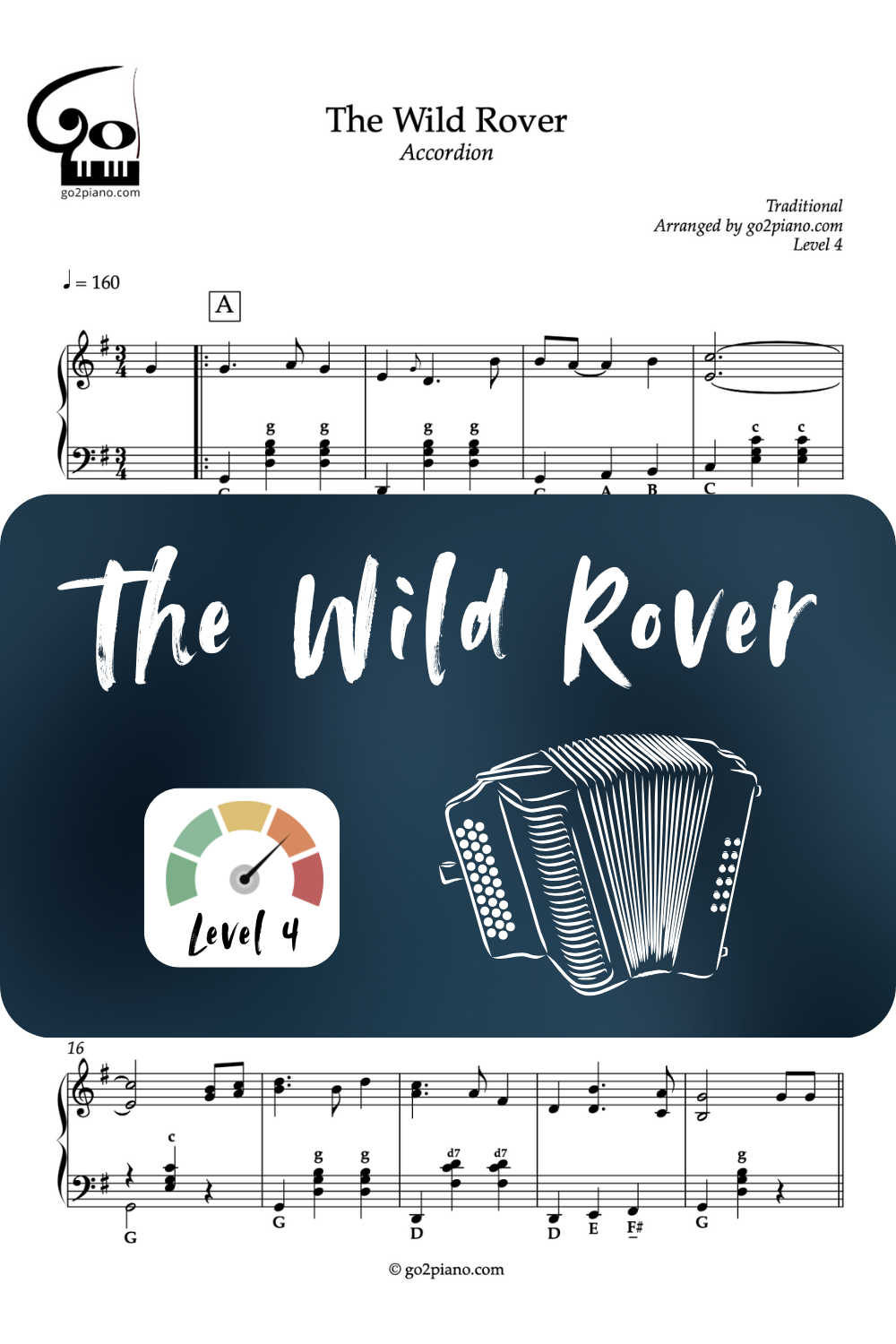 The Wild Rover - Accordéon - Niveau 4/5
