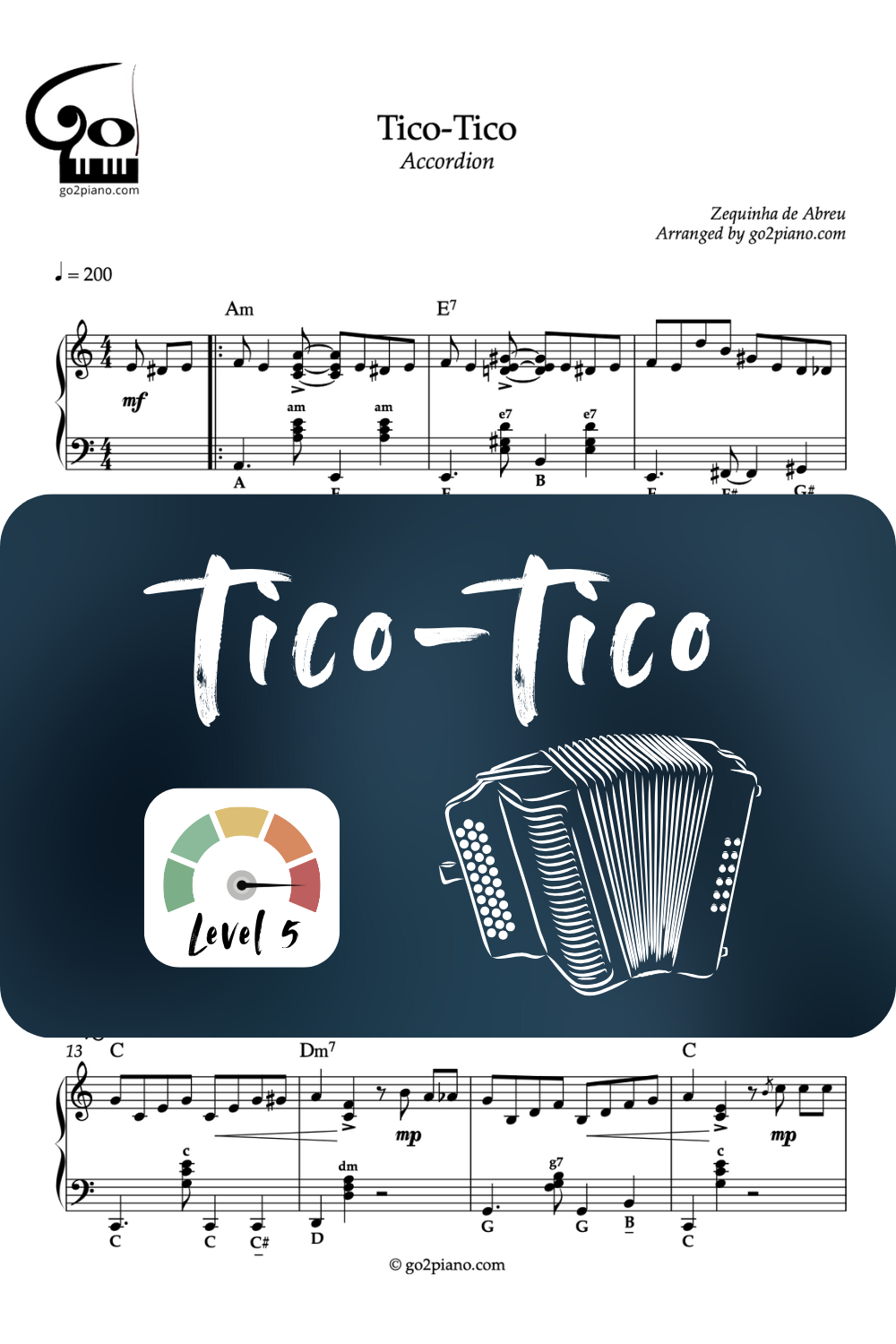 Tico Tico - Accordéon - Niveau 5/5