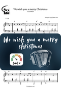 We Wish You a Merry Christmas - Accordéon - Niveau 2/5